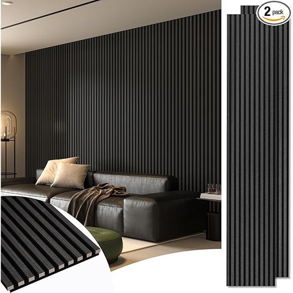 10 Accent Wall Ideas That Transform Any Room Without Fuss 4 Art3d 108 x 12 Acoustic Wood Slat Panels (2-Pack)