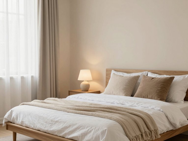 15 Cozy Bedroom Ideas for a Warm and Inviting Space 9 calm organized multifunctional bedroom