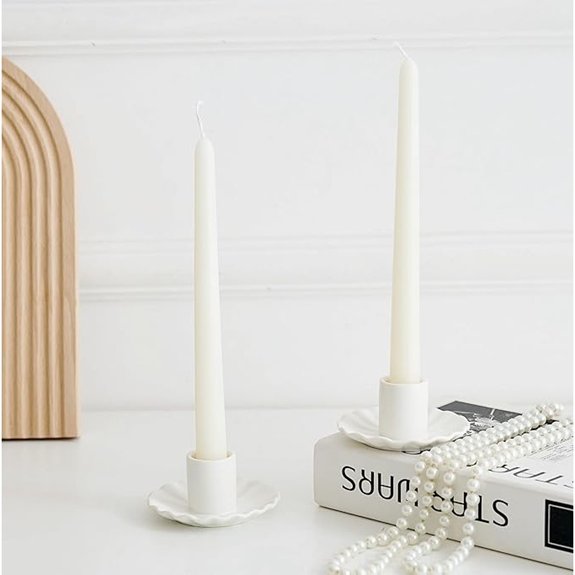Ceramic Taper Candlestick Holders (Pack of 2)