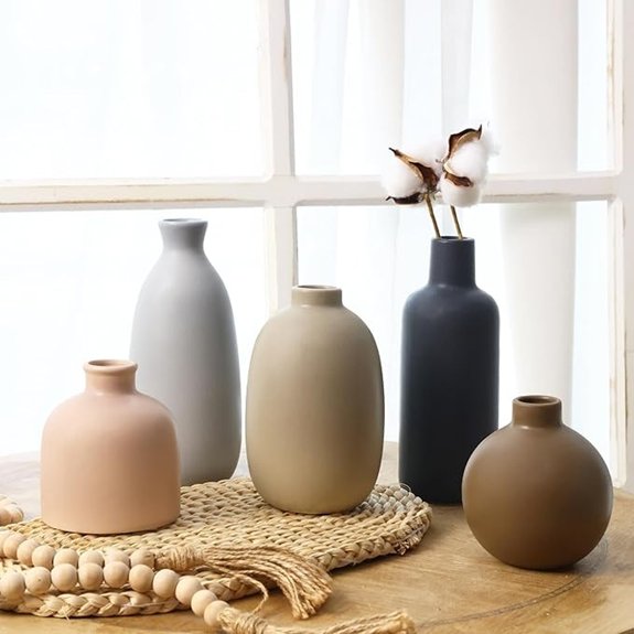 CUCUMI Set of 5 Ceramic Decorative Vases