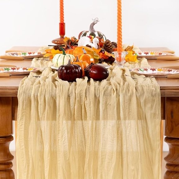 Champagne Gold Cheesecloth Table Runner (120)