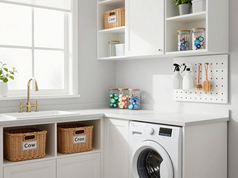 charming organized laundry command center