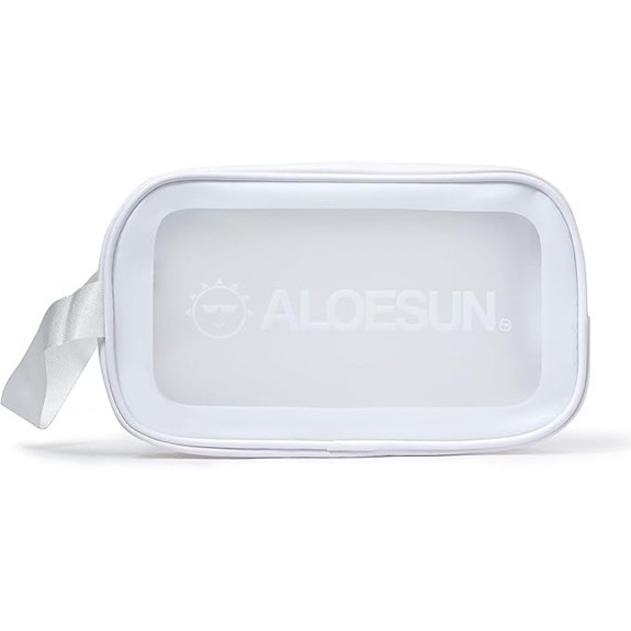 10 Beach Skincare Aesthetic Picks for a Glowy Getaway 10 ALOESUN Waterproof Clear Beach Bag Organizer Pouch White