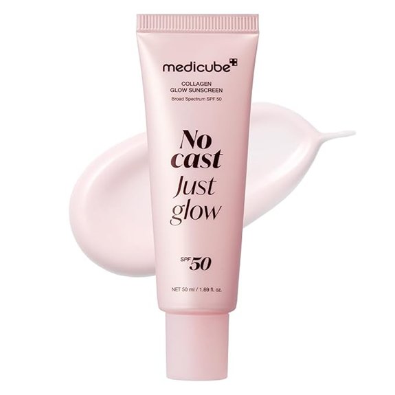 10 Beach Skincare Aesthetic Picks for a Glowy Getaway 3 medicube Collagen Sunscreen SPF 50 Broad Spectrum Face