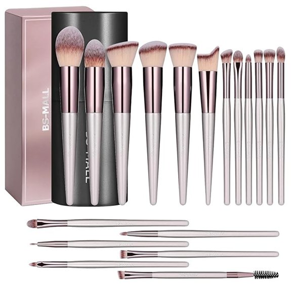 15 Best Makeup Gift Sets Even Beauty Buffs Will Covet 4 BS-MALL 18-Piece Synthetic Makeup Brush Set with Case