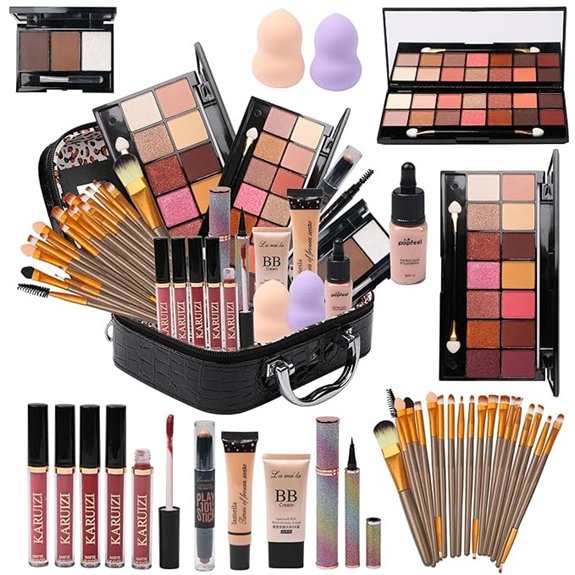 15 Best Makeup Gift Sets Even Beauty Buffs Will Covet 2 All-in-One Makeup Kit with Brushes (Black)