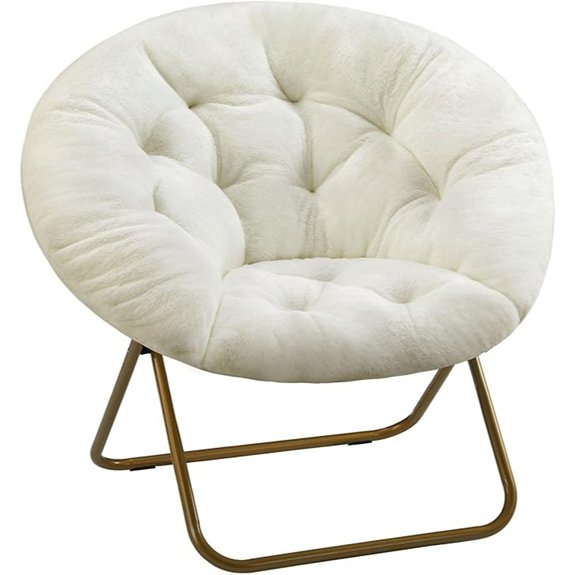DUMOS Faux Fur XL Saucer Lounge Chair