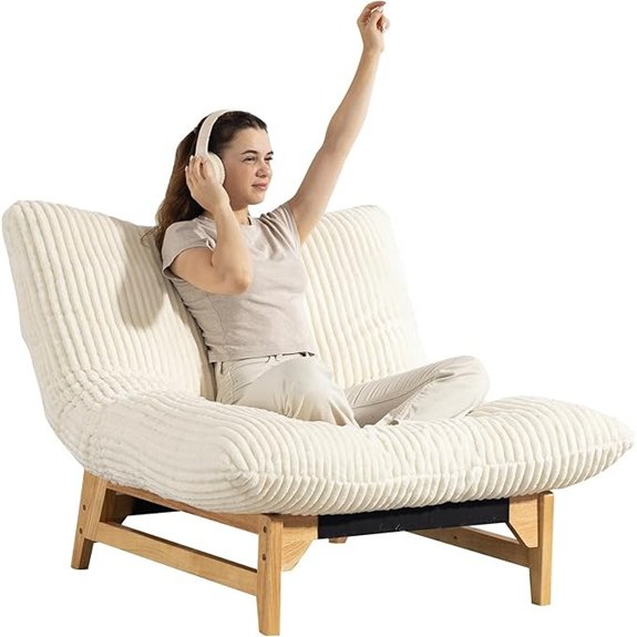 Comfy Oversized Bean Bag Cloud Chair with Frame