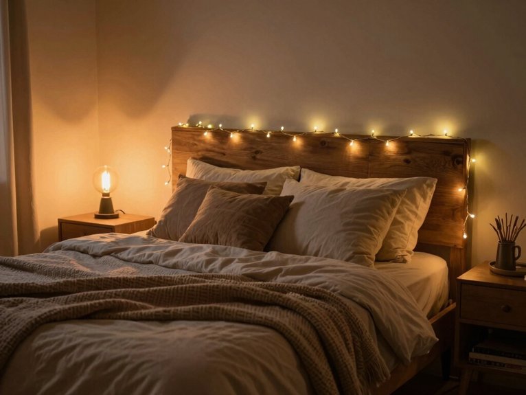 15 Cozy Bedroom Ideas for a Warm and Inviting Space 8 cozy warm ambient lighting