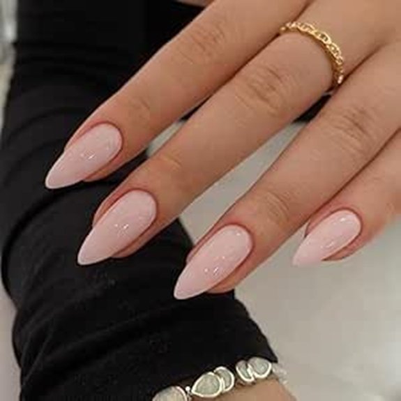 15 Best Light Pink Nails That Give Your Mani a Subtle Glow 5 KQueenest Dusty Pink Medium Almond Press-On Nails