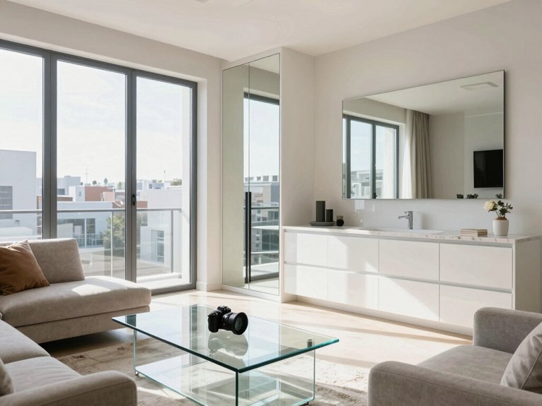 15 Small Apartment Decorating Ideas That Feel Spacious 7 enhance space with reflections