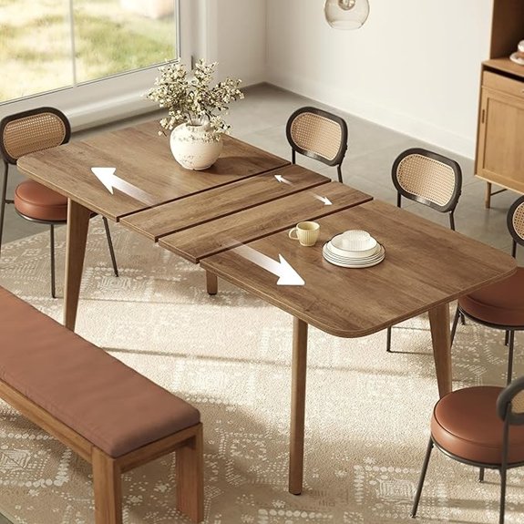 10 Best Oak Dining Table Options That Anchor Every Meal 5 VASAGLE MAEZO Extendable Dining Table (Honey Brown)