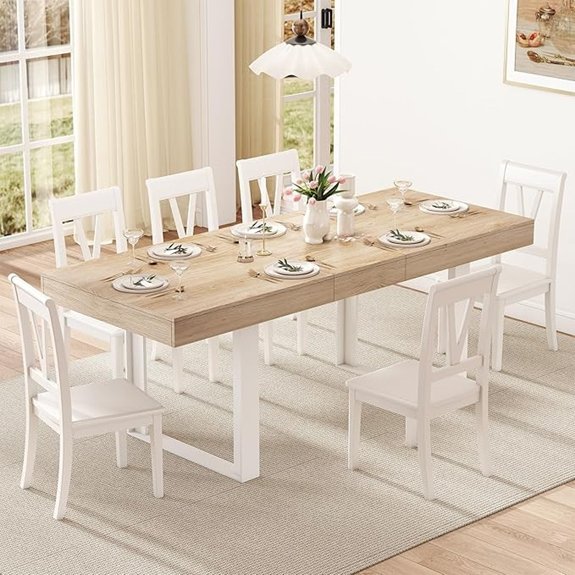 10 Best Oak Dining Table Options That Anchor Every Meal 10 Expandable 63-78.7 Extendable Oak Dining Table
