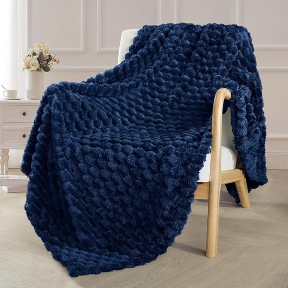 10 Best Blue Throw Blanket Picks to Cozy Up Any Sofa 5 Exclusivo Mezcla Extra Large Navy Blue Fleece Throw Blanket