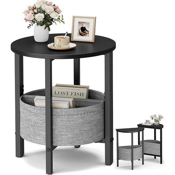 15 Best Sala Set for Small Living Room That Maximize Cozy Style 9 Vagusicc Set of 2 Half Moon Side Tables