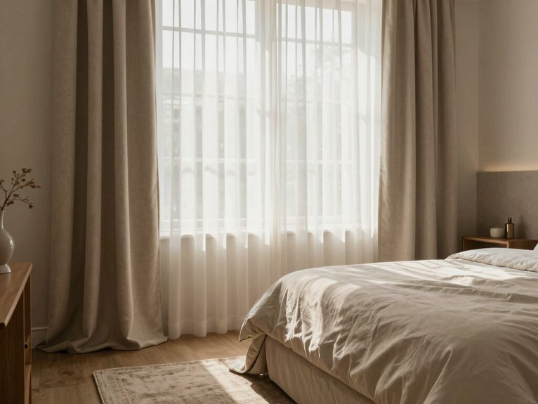 layered curtains for comfort