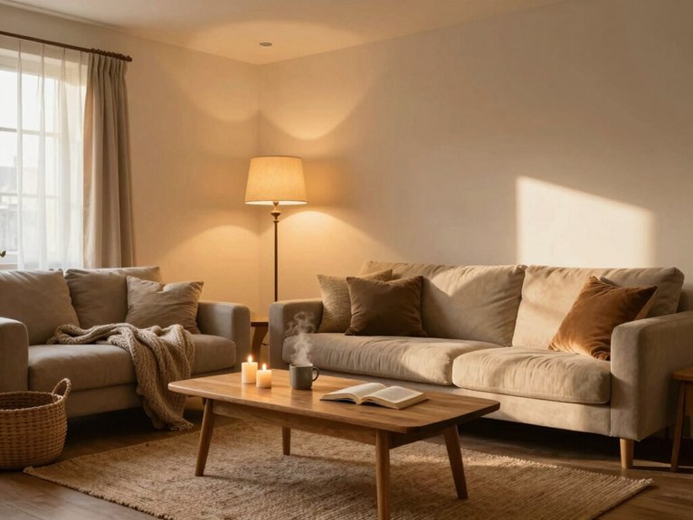 15 Cozy Living Room Design Ideas for Everyday Comfort 2 layered warm lighting effects