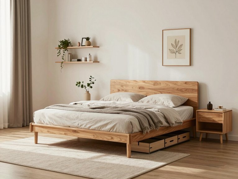 low profile minimalist bed frame
