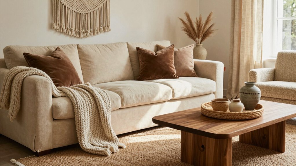 21 Living Room Inspiration Ideas for a Stylish Home 6 mixing textures for coziness