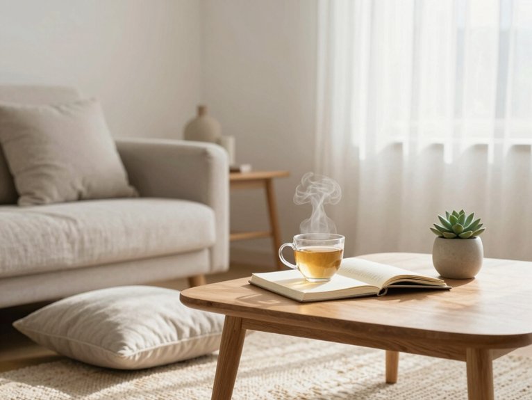 neutral cozy serene living