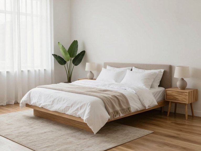 open airy bedroom layout