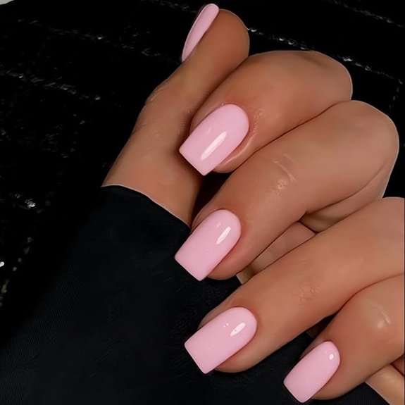 15 Best Light Pink Nails That Give Your Mani a Subtle Glow 9 KQueenest Baby Pink Short Square/Coffin Press-On Nails