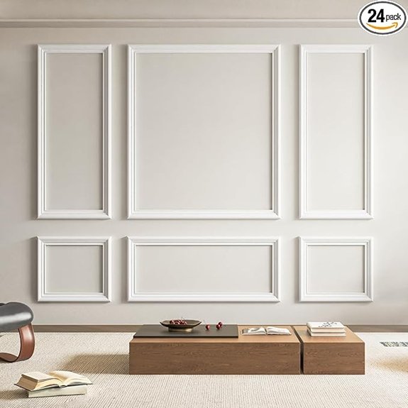 10 Accent Wall Ideas That Transform Any Room Without Fuss 1 Art3D Pre-Cut Wainscoting Wall Molding Set (6pc)