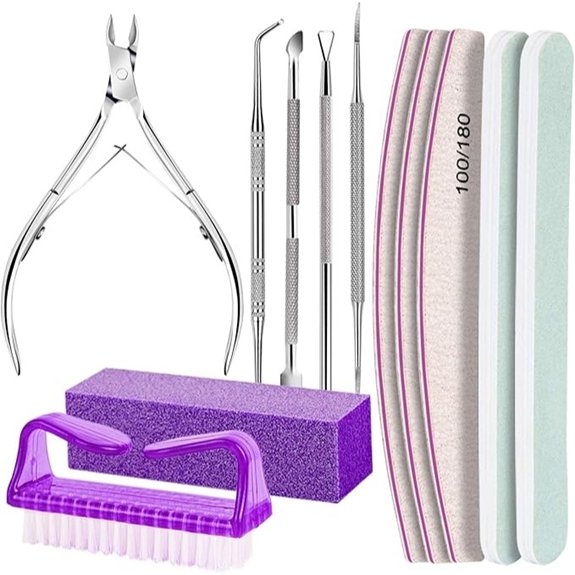 7 Best Clean Nails That Keep Your Manicure Fresh and Flawless 3 FANDAMEI Manicure & Pedicure Tool Kit (Purple)