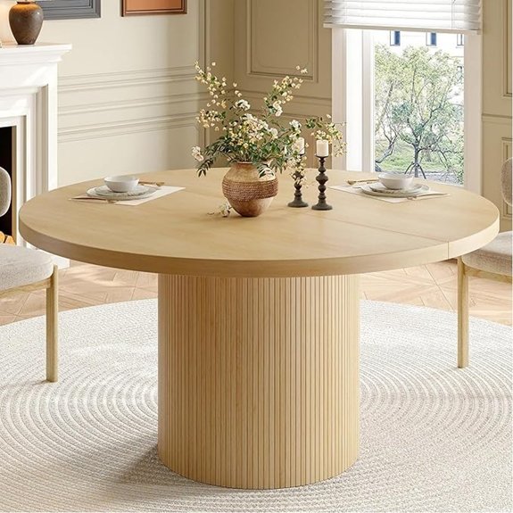 10 Best Oak Dining Table Options That Anchor Every Meal 6 47 Round Oak Dining Table for 4