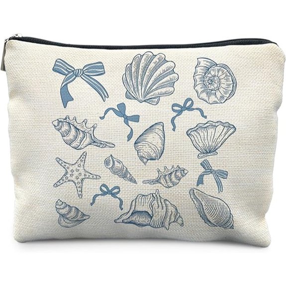 10 Beach Skincare Aesthetic Picks for a Glowy Getaway 1 Coquette Seashell Beach Makeup Bag for Women