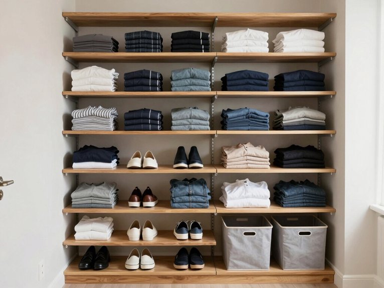15 Small Closet Organization Ideas That Save Space 4 shelf height organization tips