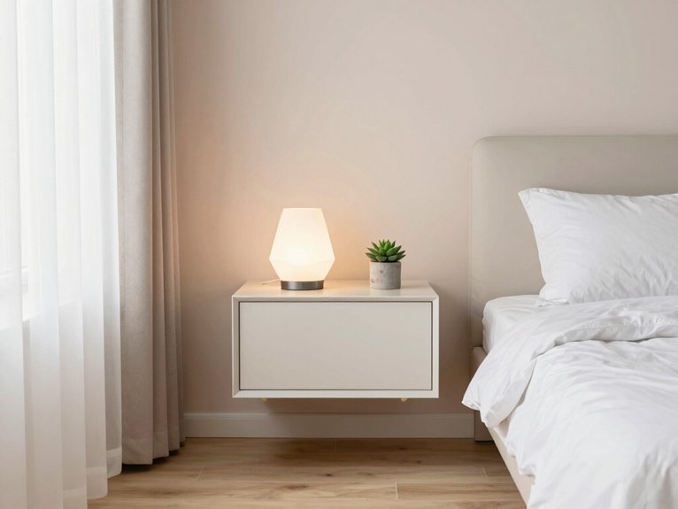 slim stylish space saving nightstands