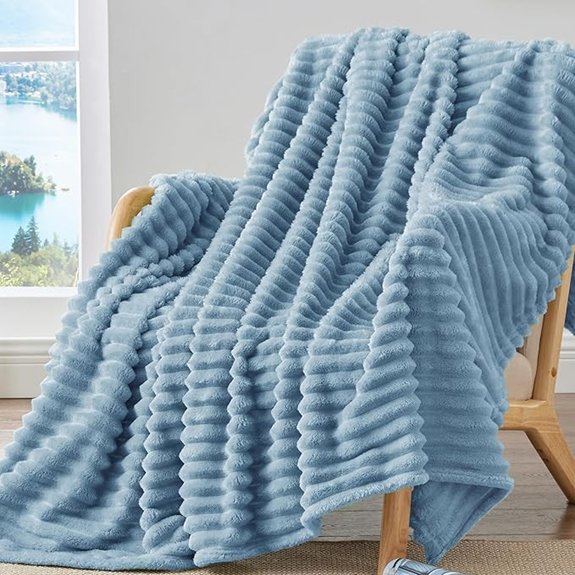 10 Best Blue Throw Blanket Picks to Cozy Up Any Sofa 7 BEDELITE 300GSM Fleece Throw Blanket 50x60