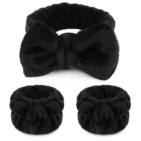 10 Skin Care Essentials Your Routine Actually Needs 1 WSYUB Spa Headband and Absorbent Wristbands Set