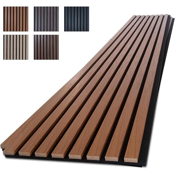 10 Accent Wall Ideas That Transform Any Room Without Fuss 3 NeatiEase Teak Wood Acoustic Wall Slat Panels (4-Pack)