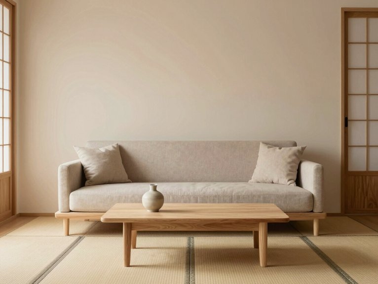 15 Japandi Living Room Ideas With Calm and Balance 9 warm inviting layered lighting