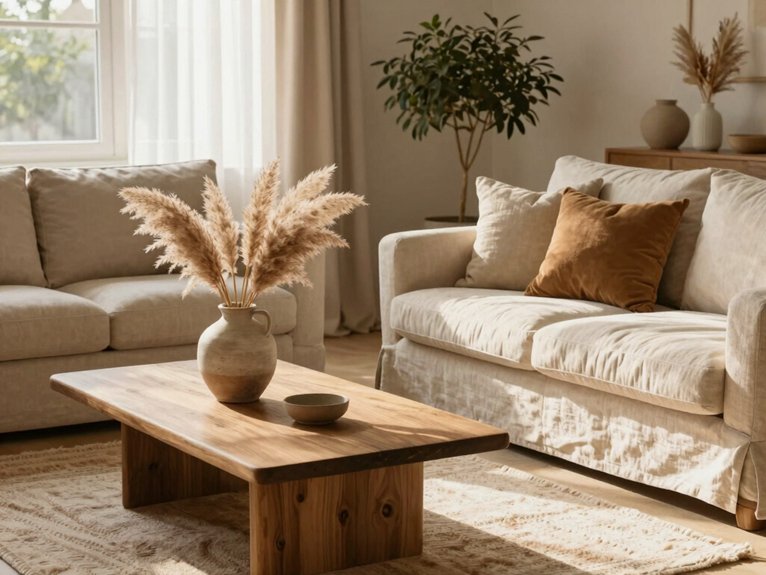 15 Cozy Living Room Design Ideas for Everyday Comfort 4 warm neutral cozy ambiance