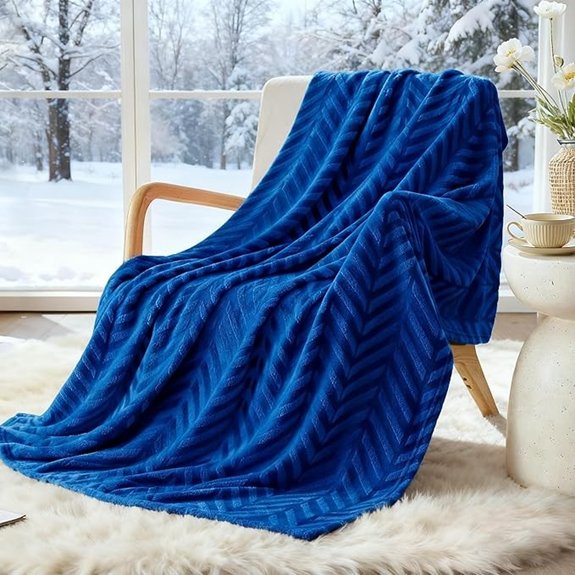 10 Best Blue Throw Blanket Picks to Cozy Up Any Sofa 10 Whale Flotilla Royal Blue Flannel Fleece Throw Blanket