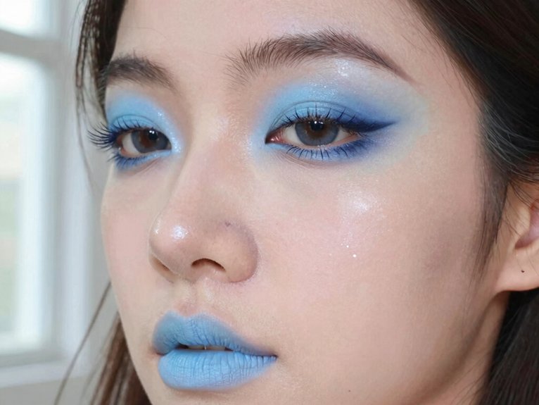 17 Creative Blue Makeup Looks for a Bold Statement 14 airy pastel blue soft glam