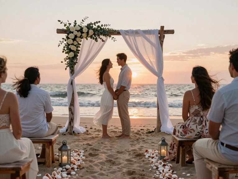 barefoot coastal casual ceremony fun