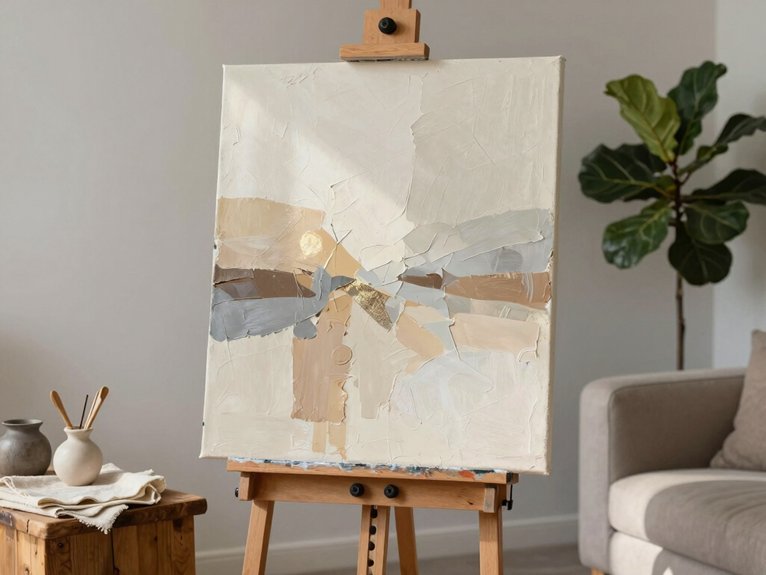 24 Canvas Painting Ideas to Sell That Are Trending and Profitable 2 beige taupe minimalist scandinavian trends