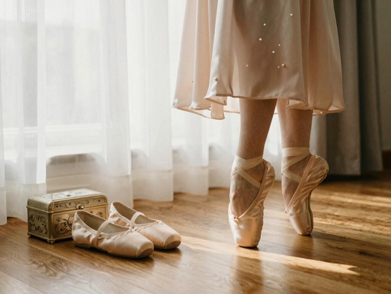 22 Princess Energy Aesthetic Ideas to Feel Soft, Confident, and Elegant 11 blush satin pearl embellished footwear