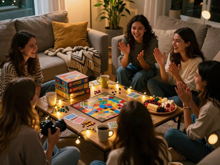 23 Fun Girl Night Ideas at Home for the Perfect Cozy Get-Together 7 board games snacks rotations