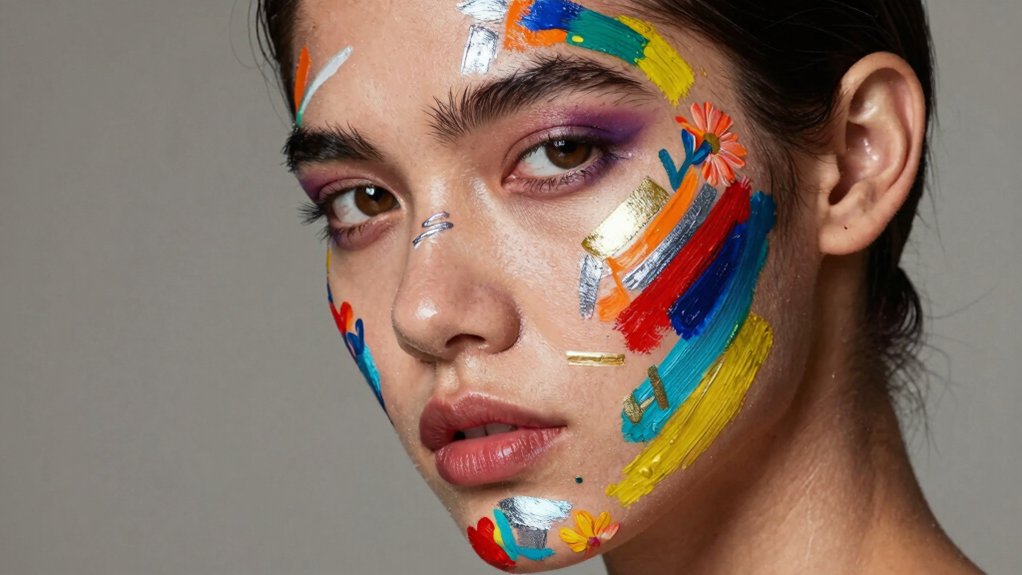 bold artistic face paint looks