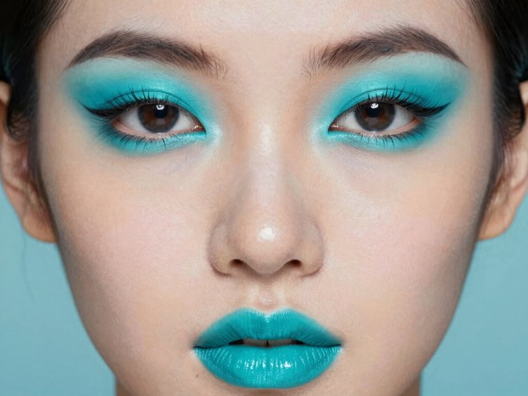 19 Creative Colorful Eye Makeup Looks That Stand Out 13 bold monochrome bright makeup