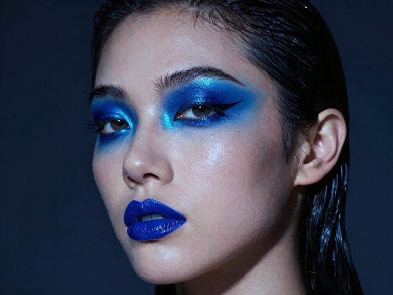 17 Creative Blue Makeup Looks for a Bold Statement 15 bold navy runway ready eye