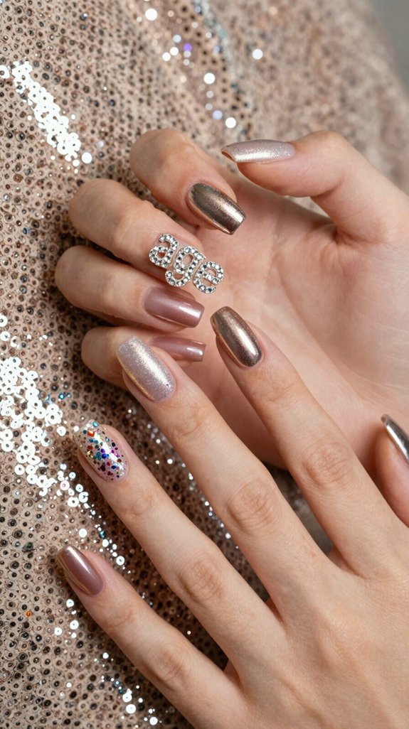 14 Birthday Nail Ideas That Are Fun, Glam, and Party-Ready 7 bold numeric birthday nailography