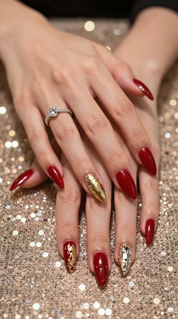 14 Birthday Nail Ideas That Are Fun, Glam, and Party-Ready 14 bold red birthday statement