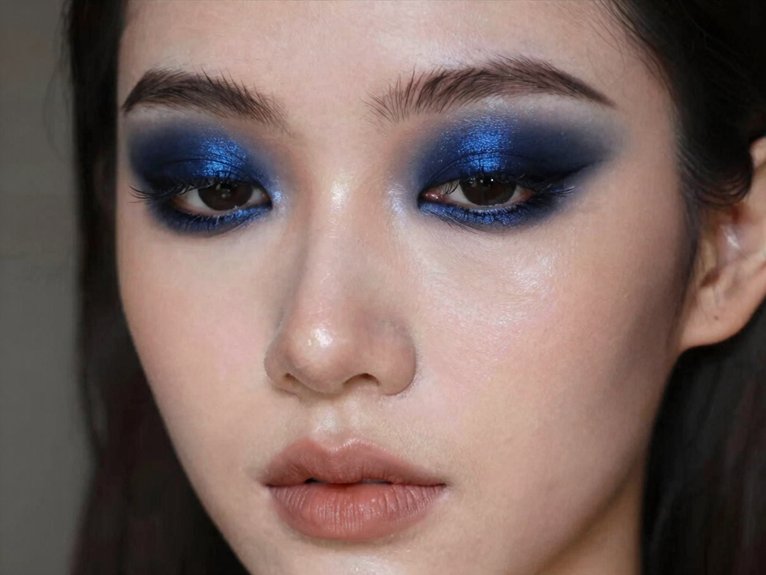 17 Creative Blue Makeup Looks for a Bold Statement 3 bold wearable navy smokey eye