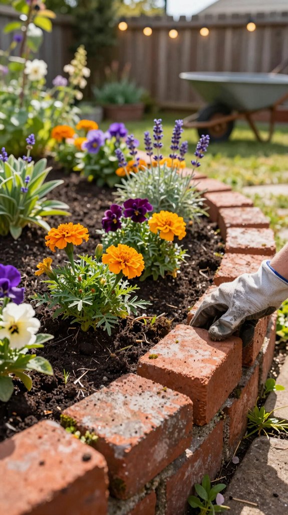 23 DIY Backyard Landscaping Ideas to Transform Your Outdoor Space on a Budget 11 brick soldier course with drainage
